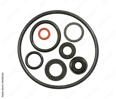 O-ring gasket collection isolated on white background Stock Photo | Adobe Stock