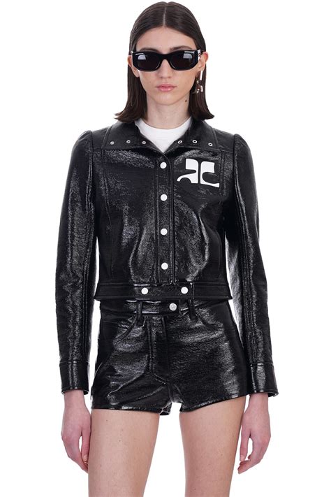 Buy Courreges Biker Jacket In Black Synthetic Fibers At 5 Off Editorialist