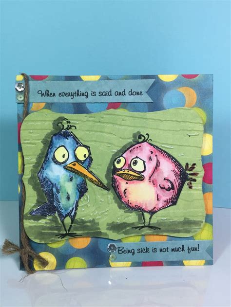 Get Well Card With Tim Holtz Crazy Bird Stamp Set