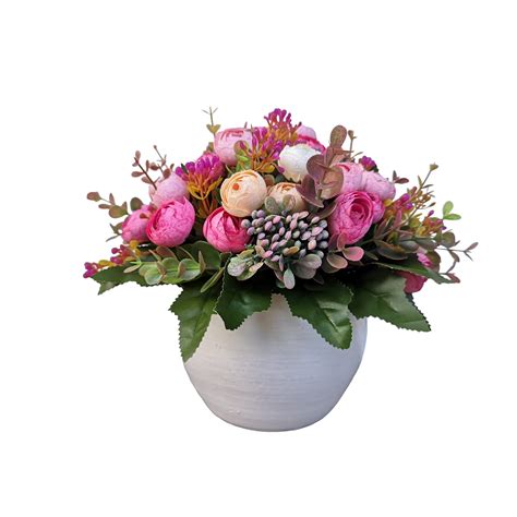 Aranjament Floral Colorat Diametru 25 Cm Cu Flori Artificiale DADY