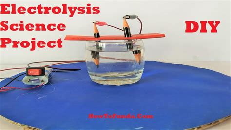 Electrolysis of water science project using Pencil | Chemistry Science ...