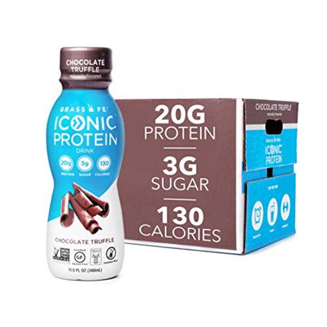 Iconic Protein Drinks, Chocolate Truffle (12 Pack) | Low Carb Protein ...