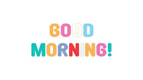 Good Morning Color Animated Video 39076239 Stock Video At Vecteezy