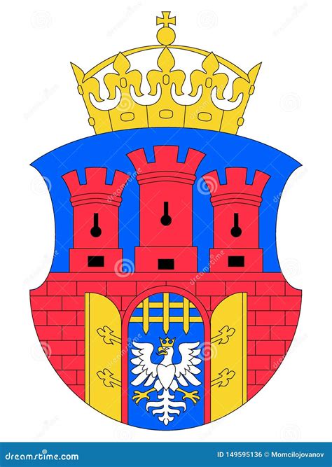 Coat of Arms of the Polish City of Krakow Stock Vector - Illustration ...