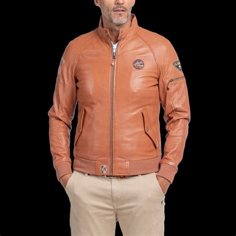 Lederjacke Steve Mcqueen H Du Mans Harry Havane Herren