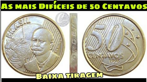 As Moedas Mais Raras De 50 Centavos 1998 2000 2001 E 2006 Baixa