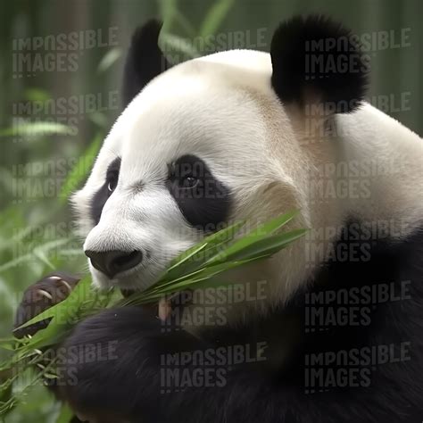 A panda eating bamboo - Impossible Images - Unique stock images for ...