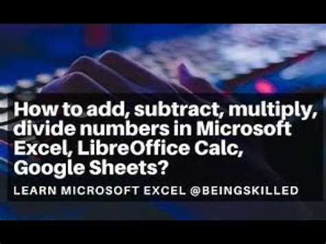 HOW TO ADD Subtract Multiple Divide On MS Excel YouTube