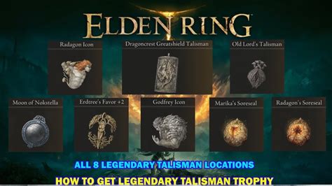 Elden Ring Legendary Talisman All Location Trophy Talisman Legendary