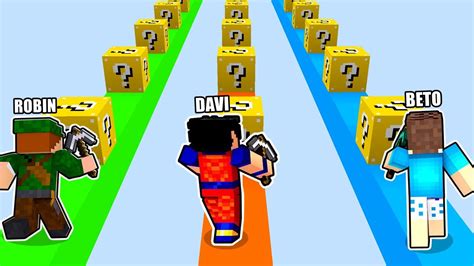 Desafio Corrida De Lucky Block Da Fam Lia Arqueira No Minecraft Youtube