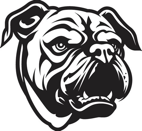 Bulldog Grandeur Black Logo with Iconic Power Regal Bulldog Majesty ...