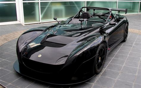 Wallpaper Lotus Black Car Front View Convertible Sports Car Hd