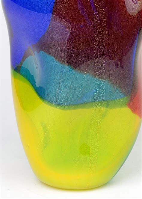 Seguso Viro Murano Quarti Incalmo Colored Art Glass Vase For Sale At