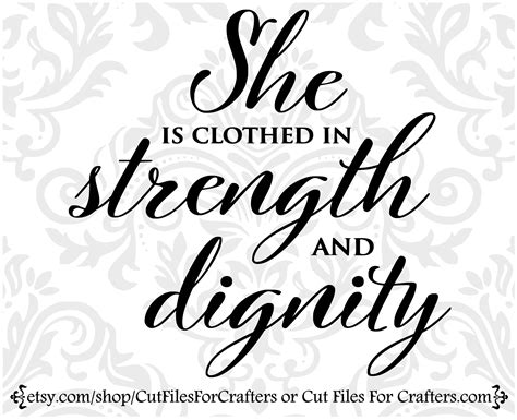 She Is Clothed With Strength And Dignity Svg Proverbs 31 Etsy