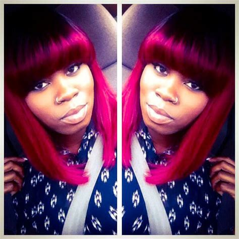 Premium Too Black/Burgundy Ombre Bob...Thought I'd try a new color!! | Hair beauty, Hair styles ...