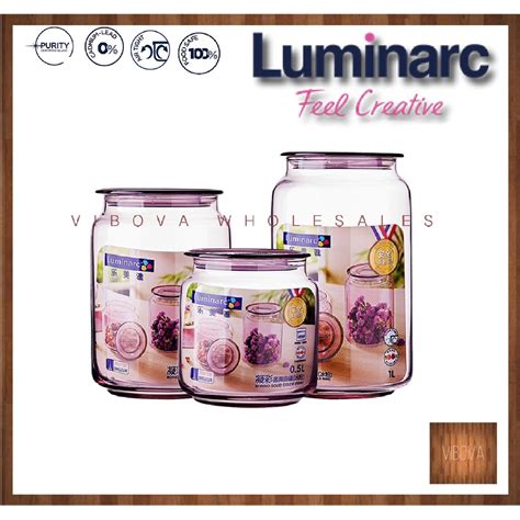 Luminarc Rondo Ice Pink 3Pcs Jar Set 500ml 750ml 1L Shopee Malaysia