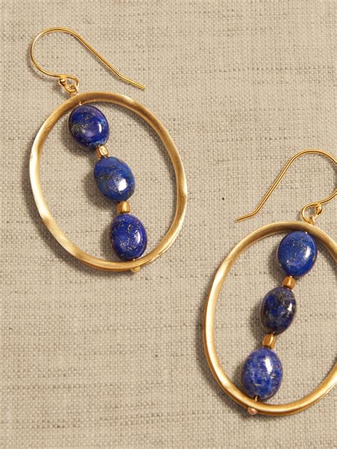 Lapis Centered Earrings Aureus Argent Banana Republic Factory