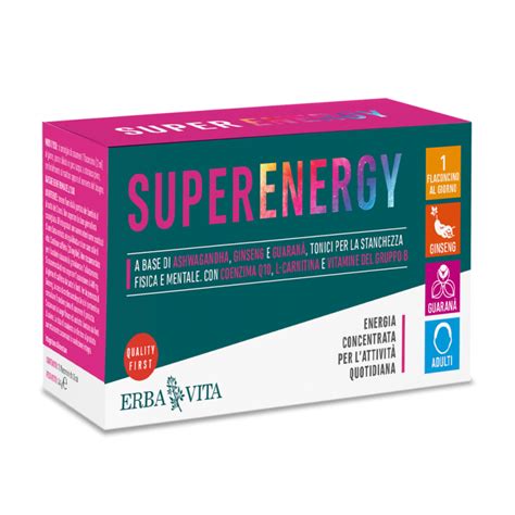 Erba Vita Super Energy Integratore Contro La Stanchezza Fisica E