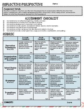 Reflective Perspective Essay Personal Narrative Standards Based