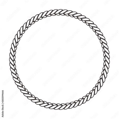 Round Rope Frame Circle Ropes Rounded Border And Decorative Marine