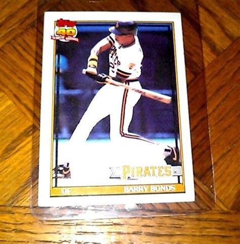 Topps Barry Bonds Pittsburgh Pirates Baseball Card Protective