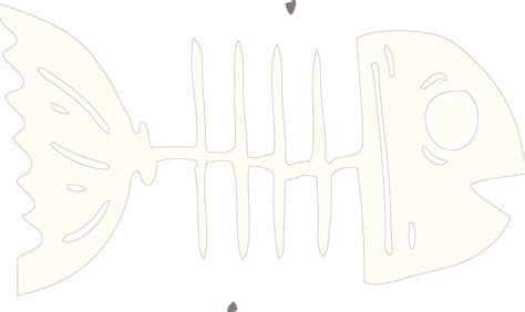 Cartoon Doodle Fish Bones 44960614 Png