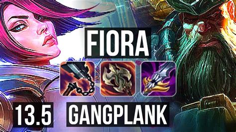 Fiora Vs Gangplank Top 6 1 6 1 2m Mastery 600 Games Kr Master