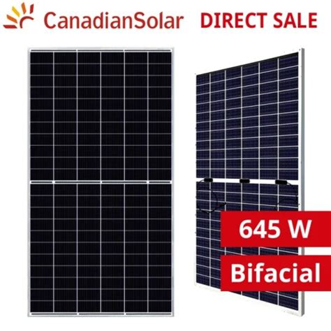 Canadian Solar BiHiKu7 CS7N 640MB AG 640Watt Solar Panel Mono PERC Half