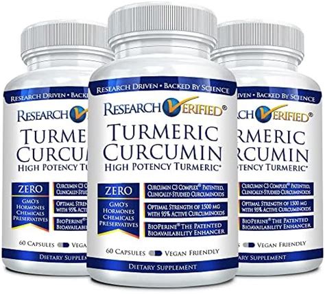 Amazon.com: Research Verified Turmeric Curcumin - with BioPerine ...