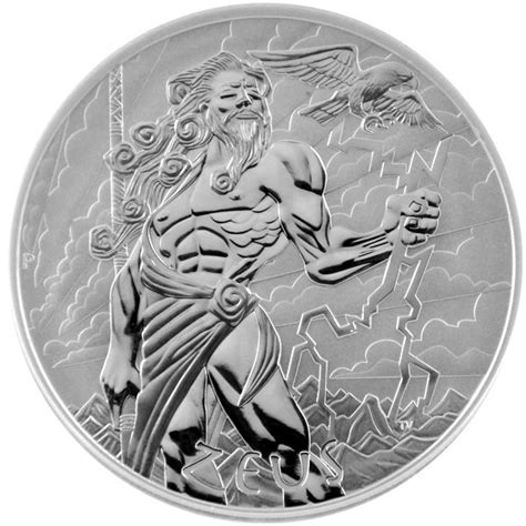 1 Oz Silber Tuvalu Götter des Olymp Zeus 2020 Welt der Numismatik