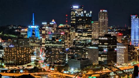 View Of Pittsburgh PA From Mount Washington At Night November 2021