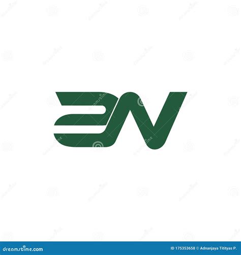 Letter 2n Line Geometric Linked Overlapping Logo Vector CartoonDealer