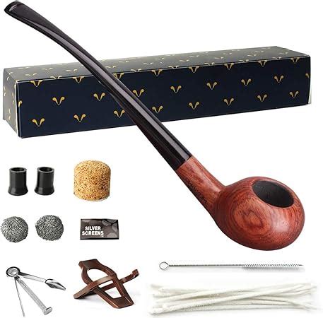 MUXIANG Churchwarden Cachimbo de tabaco de maçã cachimbo de madeira