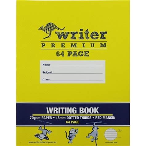 Writer Premium Writing Book 64pg 18mm dotted thirds + margin - School ...