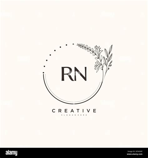 Rn Beauty Vector Initial Logo Art Handwriting Logo Of Initial