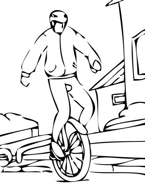 Unicycle Coloring Page At Free Printable Colorings