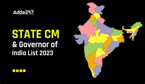 Current Chief Ministers Of India State Wise