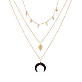 Collier Corne Demie Lune Des Bijoux Fantaisie Femme