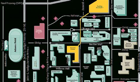 Wayne State University Campus Map - Printable Map