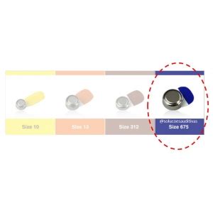 CARTELA 6 Baterias Pilhas Para Aparelho Auditivo Tamanho 675