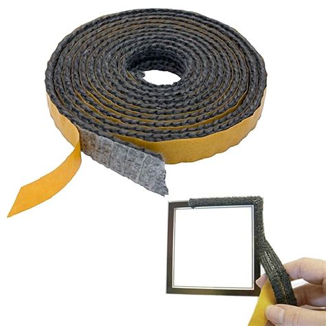 M X Mm Wide Black Flat Stove Rope Self Adhesive Glass Seal Stove