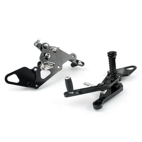 Cnc Alu Rearsets Footpegs Black Fit Yamaha Mt Fz Tracer