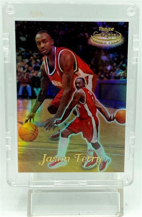 Vintage 1999 Topps Gold Label Rookie Card Jason Terry Refractor Card