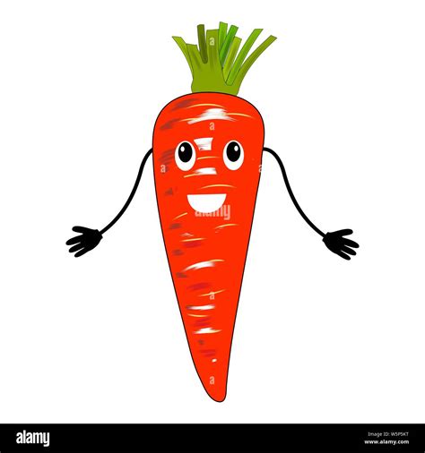 Cartoon Carrot With Face