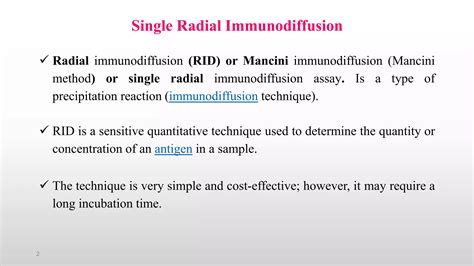 Single Radial Immunodiffusion PPT