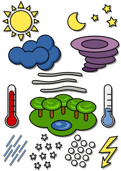 Weather chart symbols (98946) Free SVG Download / 4 Vector