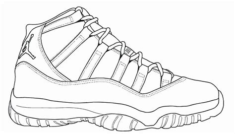 Printable Jordan Shoe Coloring Pages