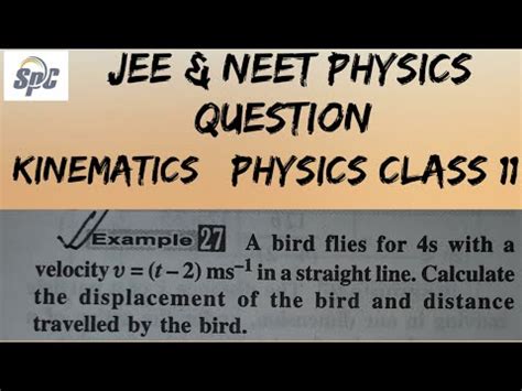 A Bird Flies For 4s With A Velocity V T 2 M S In A Straight Line