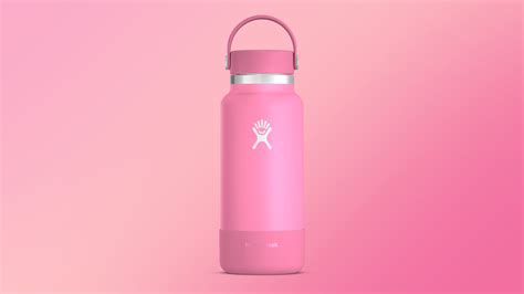 A custom Hydro Flask Water Bottle in Camellia