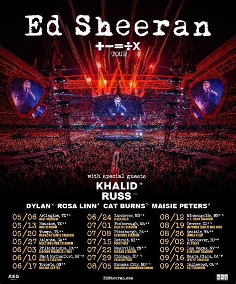 Ed Sheeran ÷ X Tour 10 June 2023 Metlife Stadium Event Gig Details And Tickets